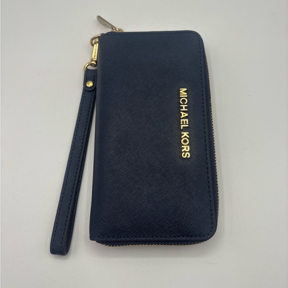 Michael Kors Handbags - Michael Kors Navy Wristlet Wallet